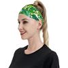 Anceky Fasce sportive con foglie di palma per donne e uomini, fasce larghe antiscivolo per capelli da donna, fasce elastiche antisudore, fasce per la testa per donne e uomini per esercizi di allenamento yoga