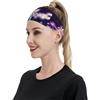 Anceky Fasce sportive con note musicali viola per donne e uomini, fasce larghe antiscivolo per capelli da donna, fasce elastiche antisudore, fasce per la testa per donne e uomini per esercizi di yoga