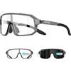 KAPVOE Occhiali Ciclismo Fotocromatici Bambini K9029 | TR90 circa 26g, naselli regolabili, prese d'aria laterali