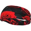 Anceky Molte fasce sportive unisex per adulti con stampa di rose rosse, fasce sportive versatili, fasce traspiranti