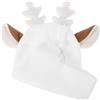Toyvian Copri Casco da Sci Renna Cartone per Snowboard e Sci Invernale | Filato Bianco, Uso Versatile, Vestibilità Confortevole, Decorazione Originale per Attività sulla Neve