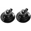 TOP-MAX 2 valvole Boston, tappo universale per valvola di gonfiaggio monouso, chiusura ermetica a spirale per materasso ad aria, piscina gonfiabile, colore nero