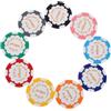 BESTOMZ 9 Pezzi Marcatore Palline Golf Disco Rotondo 40mm, ABS | Set, Finitura Colorata, Leggero e Portatile, Adatto a Gioco e Torneo Colore Casuale
