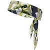Anceky Fascia per capelli rinfrescante White Lilies Sports Fascia per capelli neutra a doppia faccia per corsa, fitness, karate, yoga, calcio