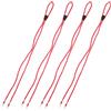 Homoyoyo 4 Pezzi Cinturino per Guanti da Sci con Gancio Metallico Rosso