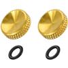 PATIKIL Pulsante Di Scatto Per Fotocamera, 2 Pezzi 12mm Superficie Concava Pulsanti Di Scatto In Puro Rame Per Nikon Per Fujifilm Per Leica DSLR/SLR, Oro