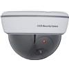 Relaxdays 4X Telecamera Finta di Sorveglianza, Dummy Camera, LED Lampeggiante, per Interni ed Esterni, Deterrente, Bianco