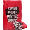 LOGOVISION Supernatural Sam Dean Silhouette Saving People Coperta super morbida al tatto setoso - 91 x 147 cm