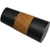 GARDINIA Terminali per pali per tende e bastoni per tende con Ø 16/19 mm, metallo, nichel nero/aspetto legno, serie Sol, 2 pezzi
