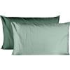 Ruggeri Coppia Federe in Microfibra, 50x80 cm, Verde Bicolor | Coppia Federe per Cuscini Letto 50x80 cm 100% Morbida Microfibra di Alta Qualità Collezione Everyday (Verde Bicolor)