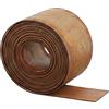 Relaxdays Bordo per prato 5 m x 15 cm, metallo effetto ruggine, rotolo, bordatura flessibile per aiuole e prato, marrone