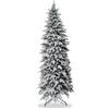 GIODICART Albero di Natale Slim Innevato Fitz Roy, 422 Rami in 100% PE Real Touch , Altezza 210 cm
