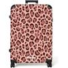 NoBoringSuitcases.com NoBoringSuitcases© Valigia Grande Trolley Da Stiva Viaggio Rigido Leggero 4 | 77x51.5x28 cm - Ruote Valigie Per Large XL Bagaglio Luggage Leopardo - Motivo - Rosa