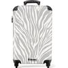 NoBoringSuitcases.com NoBoringSuitcases© Valigia Bagaglio A Mano Trolley Cabina Viaggio Aereo | 55x35x20 cm - Cabin Size Rigida Leggera 4 Ruote Valigie Luggage Zebra - Motivo - Grigio