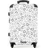 NoBoringSuitcases.com NoBoringSuitcases© Valigia Media Rigida Trolley Medio Viaggio Aereo 4 Ruote | 67x43x25 cm - Valigie Leggere Stiva M Trolly Bagaglio Luggage Leopardo - Motivo - Grigio
