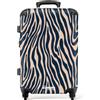 NoBoringSuitcases.com NoBoringSuitcases© Trolley Medio Rigido Valigia Media Da Viaggio Aereo | 67x43x25 cm - Leggera Ruote Valigie Stiva M Suitcase Luggage Trolly Light Zebra - Motivo - Blu - Beige