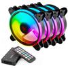 SAVIO Ventole 120x120 Savio Fan FAN-01 Confezione Argb 4pz Nero [AWSAOWSSAVFAN01]