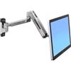 Ergotron Supporto monitor Ergotron LX HD Braccio versatile per monitor singolo 46" max 13.6kg Argento [45-383-026A]