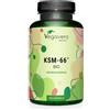 Vegavero Ashwagandha KSM-66 Pura BIO | 600 mg per dose giornaliera | Alto Dosaggio di Withania Somnifera con 5% di Withanolidi | 180 capsule: 3 Mesi | Vegan e Senza Additivi | Vegavero