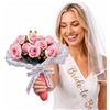 Generico Addio al Nubilato Gadget, Bouquet Addio Nubilato, Kit Sposa e Amiche, Festa | Giochi divertenti tra amiche, idea regalo originale, decorazione party, scherzo divertente, mazzo rose