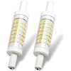 LedWekei Set di 2 lampadine LED R7S da 78mm, 10W, 60 chip 2835SMD, equivalenti a 100W alogena, lineari doppio attacco, per illuminazione a lunga distanza e paesaggistica, bianco caldo 2700K