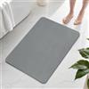 xiaozhifu Tappeto Bagno Diatomite 40x60, Tappeto Doccia Antiscivolo | Tappetino Bagno Assorbente, Tappeto Bagno Pietra Asciugatura, Lavabile Stone Bath Mat per Doccia, Cucina Grigio Scuro