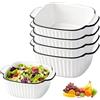 GOMETY 4 piatti da forno quadrati in ceramica, 400 ml, 14,3 cm, in ceramica, con maniglie, resistenti al calore, adatti per friggitrice ad aria, forno, microonde e lavastoviglie