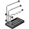 ComfyHarbor Organizer per lavello da cucina, in acciaio inox, con scolapiatti per sapone e spazzole, argento, 21 x 13 x 25 cm