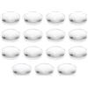 PATIKIL Lente Convessa Piatta Diametro 35mm, 15 Pz Altezza 8mm Lente Ottica Convessa Acrilica LED con Bordo per Torcia Faro Auto Bicicletta Proiettore, Trasparente
