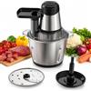 Royal Swiss® Tritatutto Elettrico 1000 W 4L con Ciotola in Vetro - Robot tritacarne e verdura - 4 lame in acciaio inossidabile - 2 velocità - Mini tritatutto professionale - Senza BPA