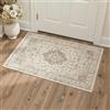 BEIMO Tappeto Salotto Pelo Corto Vintage, Tappeto Camera Da Letto, Tappeti Cucina Antiscivolo Lavabile, Tappeti Persiano per Ingresso, Soggiorno, Sala, Beige, 60x90cm