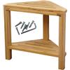 YWJLQH Sgabello Doccia Angolare Portaoggetti in Legno Ripiano Doppio Impermeabile Poggiapiedi Leggero Ed Ergonomico Organizer Facile Da Montare Adatto per Ba, Angolo Retto