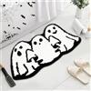 GZWY Zerbino decorativo per Halloween, con fantasma, spaventoso, tappetino da bagno, fantasma, zucca, horror, decorazione di Halloween, tappetino antiscivolo per bagno, cucina, decorazione della stanza