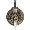 Boland - Set spada e scudo, cavaliere, principe, guerriero, accessori per costumi di carnevale e feste a tema