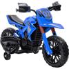 AIYAPLAY Moto Elettrica per Bambini 3-8 Anni con 12V Doppi Motori Blu