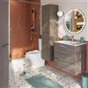 SENSEA Mobile bagno sospeso con lavabo L 60 x H 57,7 x P 40 cm rovere grigio truciolare 2 cassetti | Remix