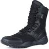QUNLON Leggero Stivali Tattici Militari da Uomo Traspiranti Scarpe da Trekking Model-521W-Black-44EU