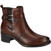 Valleverde 47614 Vitello Marrone Tronchetti Eleganti per Donna in Pelle con Lampo Tacco Medio (Taglia 35)
