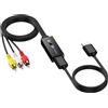 CAMWAY Cavo Adattatore AV a HDMI 1080P,Supporta Commutazione 16: 9/4: 3