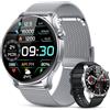 zhizhi Smartwatch Uomo Donna Orologio Fitness: Effettua o Risposta Chiamate 1.43 Orologio Smartwatch Contapassi Cardiofrequenzimetro Sonno 120+ Modalità Sportivo Fitness Tracker IP68 Smart Watch Android iOS