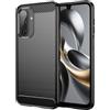 WJXEXRS Cover per Samsung Galaxy A17 5G / 4G, Custodia Spazzolata e Fibra di Carbonio Morbido Silicone TPU Slim Fit, Antiurto, Antigraffio, Antiscivolo, Protezione Cover Samsung Galaxy A17 5G/4G -Nero