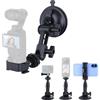 UTEBIT Supporto per auto a ventosa per DJI Osmo Pocket 3 | 4 in 1 Gancio per auto, regolabile a 360°, filettatura standard da 1/4, compatibile con Dji Pocket/Insta360/GoPro/Smartphone