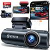 ERTR Dash Cam 4K Anteriore e Posteriore, Dashcam WiFi 5GHz con Scheda SD 64GB, Camera Auto Doppia, Dash Cam Full HD con Controllo APP, G-Sensor, WDR, USB, Registrazione in Ciclo Installazione Facile