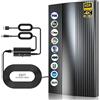 TE-Voze 2026 Antenna TV Interna Amplificata Potente, 700KM+ Antenna Da Interno Ricezione A 360° Di Canali Locali, Compatibile Con Tutti Gli Smart/Vecchi TVs E Supporto 8k 4k 1080p - Cavo Coassiale 10m