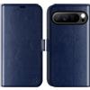 OCASE Portafoglio Cover per Google Pixel 10 Pro XL (6,8 Pollici) Blu | Custodia a Ribalta, Portafoglio in Pelle PU, Blocco RFID, 4 Slot per Carte, Supporto Integrato, Protezione Antishock