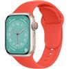 ELETTRONEO SBC1 Cinturino per Apple Watch Ultra 2 49mm, Serie 10 46mm, 9 8 7 45mm 41mm, SE 6 5 4 44mm 40mm, 3 2 1 42mm 38mm Donna Uomo Band Bracciale Sport Silicone, Texas rosa
