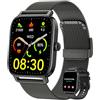 zhizhi Smartwatch Uomo Donna Orologio Fitness: 1,85 Orologio Smartwatch Chiamate Bluetooth Impermeabile 112+ Modalità Sportive Monitoraggio Di Salute Smart Watch Per Android iOS Compatibile iphone Samsung