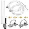 Pixelure 4G LTE 5G 7-12dBi Antenna Amplificazione del Segnale Esterna 698-3800MHz MimoOmnidirezionale Compatibile con Router Modem 4G LTE 5G, Ricezione Segnale a Lungo Raggio, Adattatore TS9 SMA CRC9