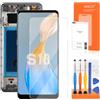 AGCUT Schermo LCD per Samsung S10 Screen Replacement per Galaxy S10 SM-G973F SM-G973U SM-G973W 6,1 LCD Display Digitalizer Touchscreen Assembly + Riparazione (nero con telaio, senza impronta)