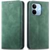 MOJIA Cover per Xiaomi Redmi Note 17 4G/ 5G, Custodia Folio Portafoglio in Pelle PU [chiusura magnetica], Case a Libro con Guscio Interno in TPU, Supporto per Carte.. Verde